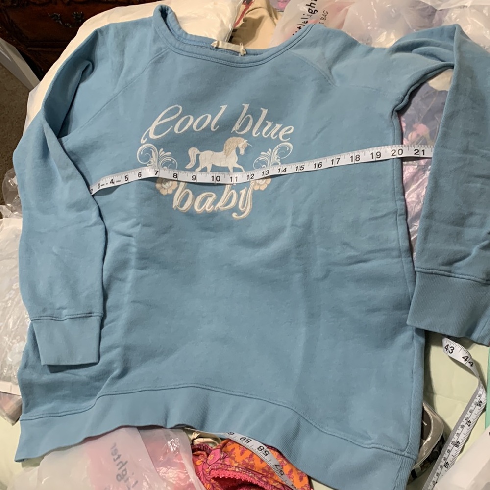 Spell Cool Blue Baby Sz Small Sweatshirt Excellent Condition - Picture 3 of 4